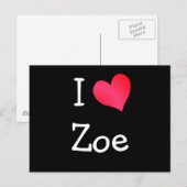 I Love Zoe Briefkaart (Voorkant / Achterkant)