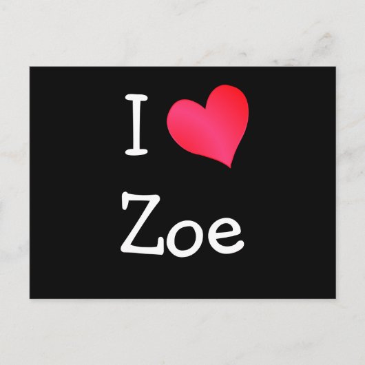 I Love Zoe Briefkaart (Voorkant)