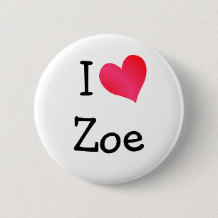 I Love Zoe Ronde Button 5,7 Cm