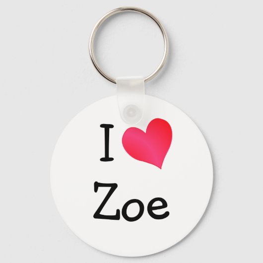 I Love Zoe Sleutelhanger (Voorkant)