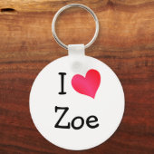 I Love Zoe Sleutelhanger (Voorkant)