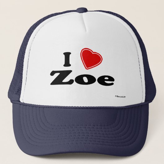 I Love Zoe Trucker Pet (Voorkant)