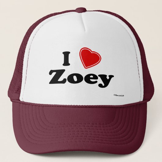 I Love Zoey Trucker Pet (Voorkant)