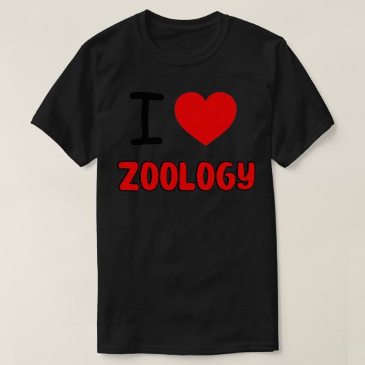 I Love Zoology Design for Zoologist gift T-shirt (Design voorkant)