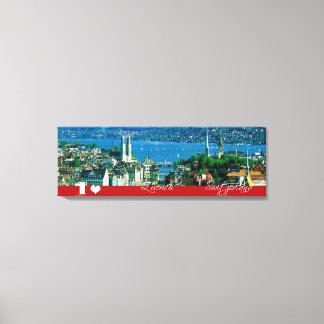 I Love Zuerich Zwitserland - Wrapped Canvas Afdruk
