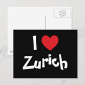 I Love Zurich Briefkaart (Voorkant / Achterkant)