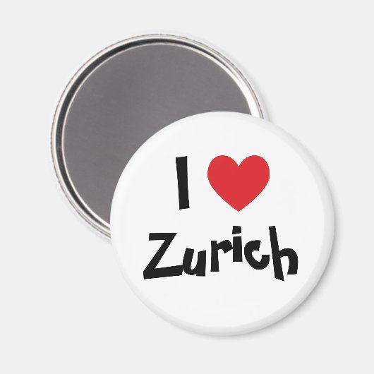 I Love Zurich Magneet (Voorkant / Achterkant)