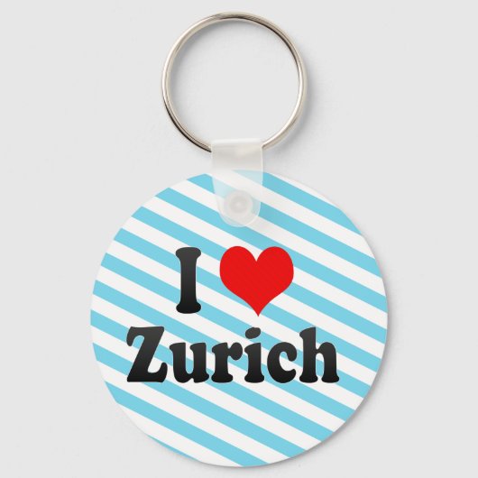 I Love Zurich, Zwitserland Sleutelhanger (Voorkant)