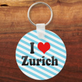 I Love Zurich, Zwitserland Sleutelhanger (Voorkant)