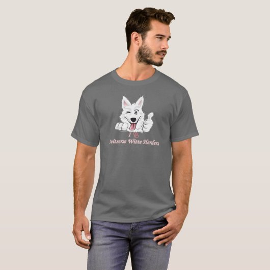 I love Zwitserse Witte Herders T-shirt (Voorkant volledig)