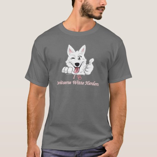 I love Zwitserse Witte Herders T-shirt (Voorkant)