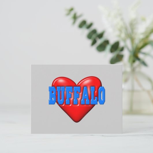 I LoveBuffalo Briefkaart (Staand voorkant)