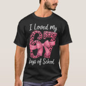 I Loved My 67 Days Of School Coquette Girls Women  T-shirt (Voorkant)