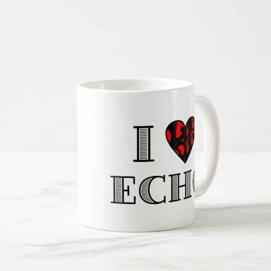 I LubDub Echo Red Koffiemok (Voorkant rechts)