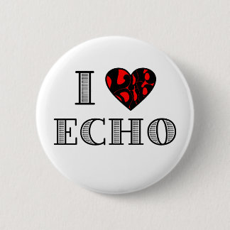 I LubDub Echo Red Ronde Button 5,7 Cm