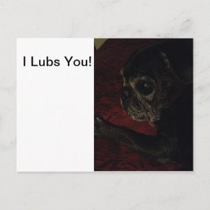 "I Lubs you"-kaart Briefkaart