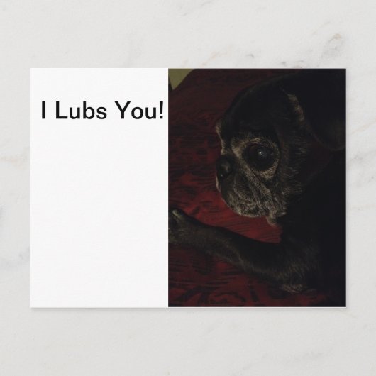 "I Lubs you"-kaart Briefkaart (Voorkant)