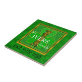I "Luck of the Irish" Family Custom Monogram Tile Tegeltje (Zijkant)