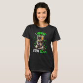 I Luckin' Fove Beer Funny St. Patty's Day Go Lucky T-shirt (Voorkant volledig)