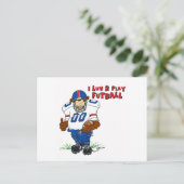 I Luv 2 Play Futball Beer Briefkaart (Staand voorkant)