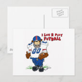 I Luv 2 Play Futball Beer Briefkaart (Voorkant / Achterkant)