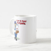 I Luv 2 Play Futball Beer Koffiemok (Voorkant links)