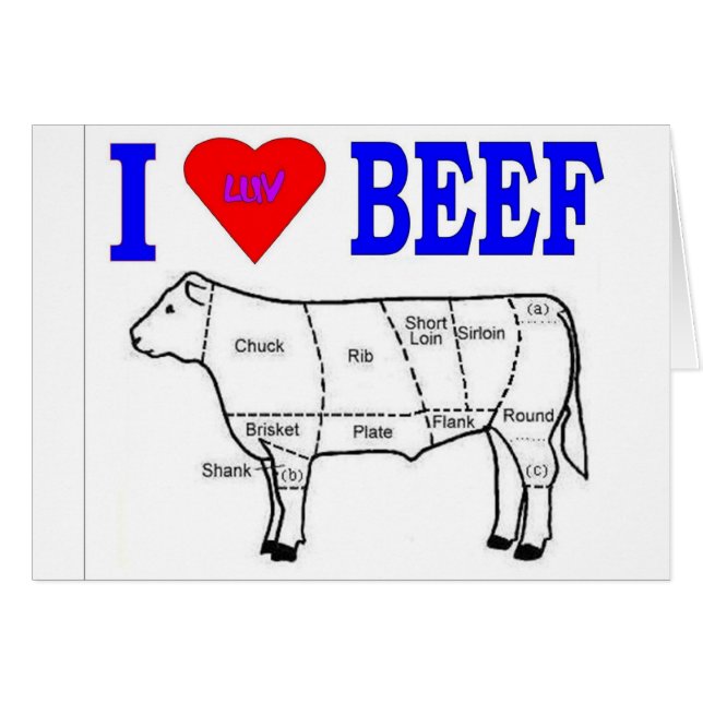 I LUV BEEF (Voorkant Horizontaal)