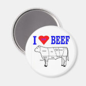 I LUV BEEF MAGNEET (Voorkant / Achterkant)