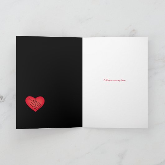 I Luv Beer 5 x 7 inch gevouwen Wenskaart Kaart (Binnen)