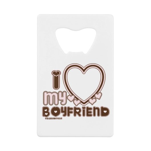 i luv brown bf creditkaart flessenopener (Voorkant)