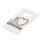 i luv brown bf creditkaart flessenopener (Achterkant Gekanteld)