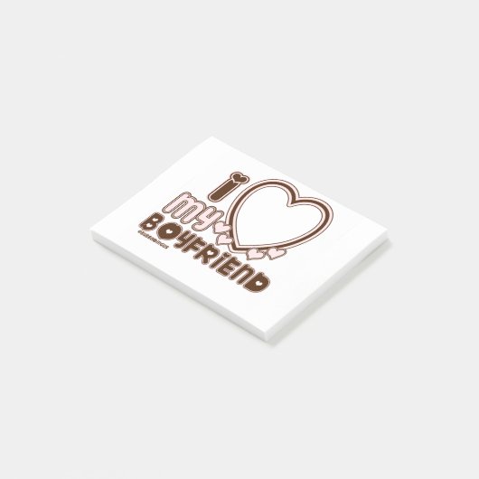 i luv brown bf post-it® notes (Schuin)