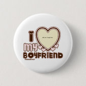 i luv brown bf ronde button 5,7 cm (Voorkant)