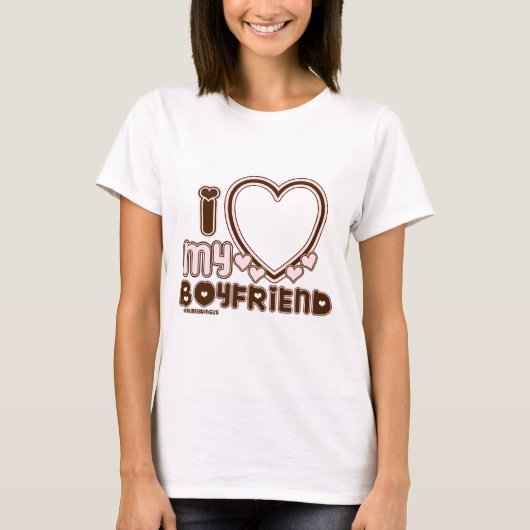 i luv brown bf t-shirt (Voorkant)