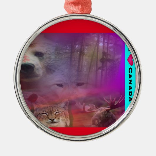 I Luv Canada Metalen Ornament (Voorkant)