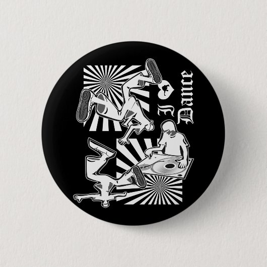I LUV Dance-W Ronde Button 5,7 Cm (Voorkant)