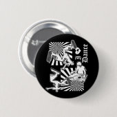 I LUV Dance-W Ronde Button 5,7 Cm (Voorkant /achterkant)