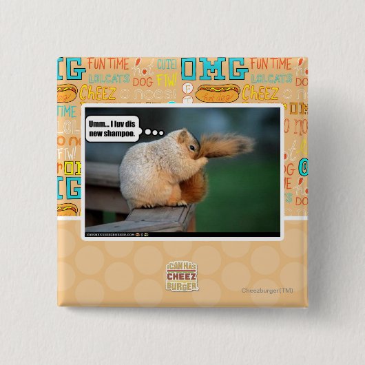 I luv dis new shampoo vierkante button 5,1 cm (Voorkant)