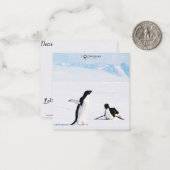 I Luv (Heart) Penguins Note Card Notitiekaartje (Voorkant / Achterkant in situ)