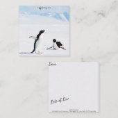 I Luv (Heart) Penguins Note Card Notitiekaartje (Voorkant / Achterkant)