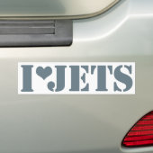 I Luv Jets Bumpersticker (Op auto)