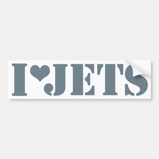 I Luv Jets Bumpersticker (Voorkant)