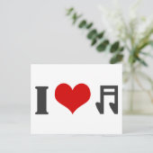 I Luv Music Briefkaart (Staand voorkant)