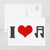 I Luv Music Briefkaart (Voorkant / Achterkant)