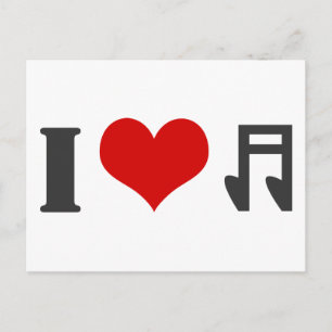 I Luv Music Briefkaart