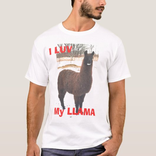 I LUV My LLAMA T-shirt (Voorkant)