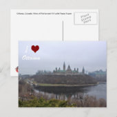 I luv Ottawa briefkaart van het parlement Hill (Voorkant / Achterkant)