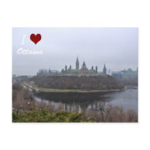 I luv Ottawa briefkaart van het parlement Hill