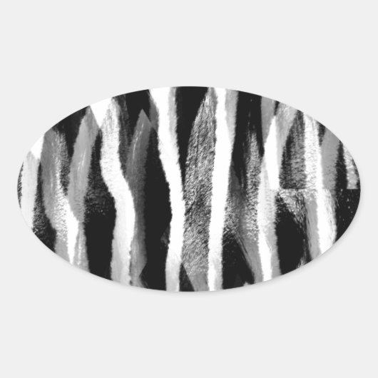 I Luv Pattern._ Ovale Sticker (Voorkant)