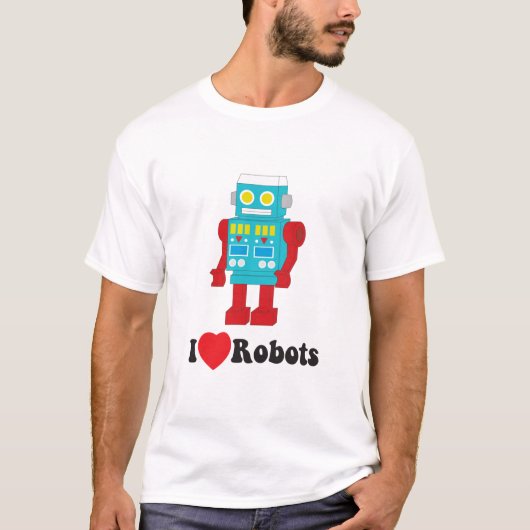 i luv robots blk type t-shirt (Voorkant)